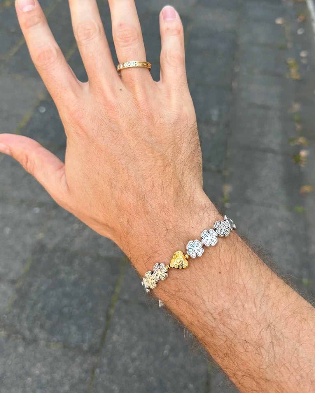 Gottlob - Bracelet Edition N° 3 - Silver Gold Heart