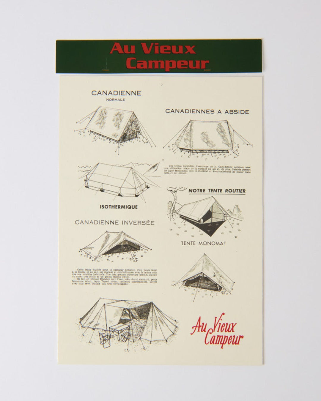 Au Vieux Campeur - Congés Payés - Affiche Tente
