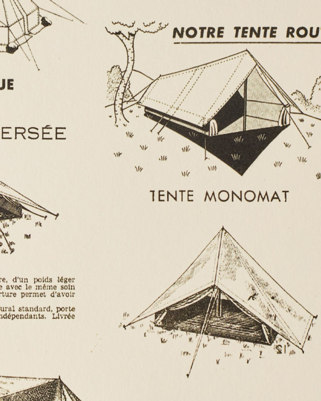 Au Vieux Campeur - Congés Payés - Affiche Tente