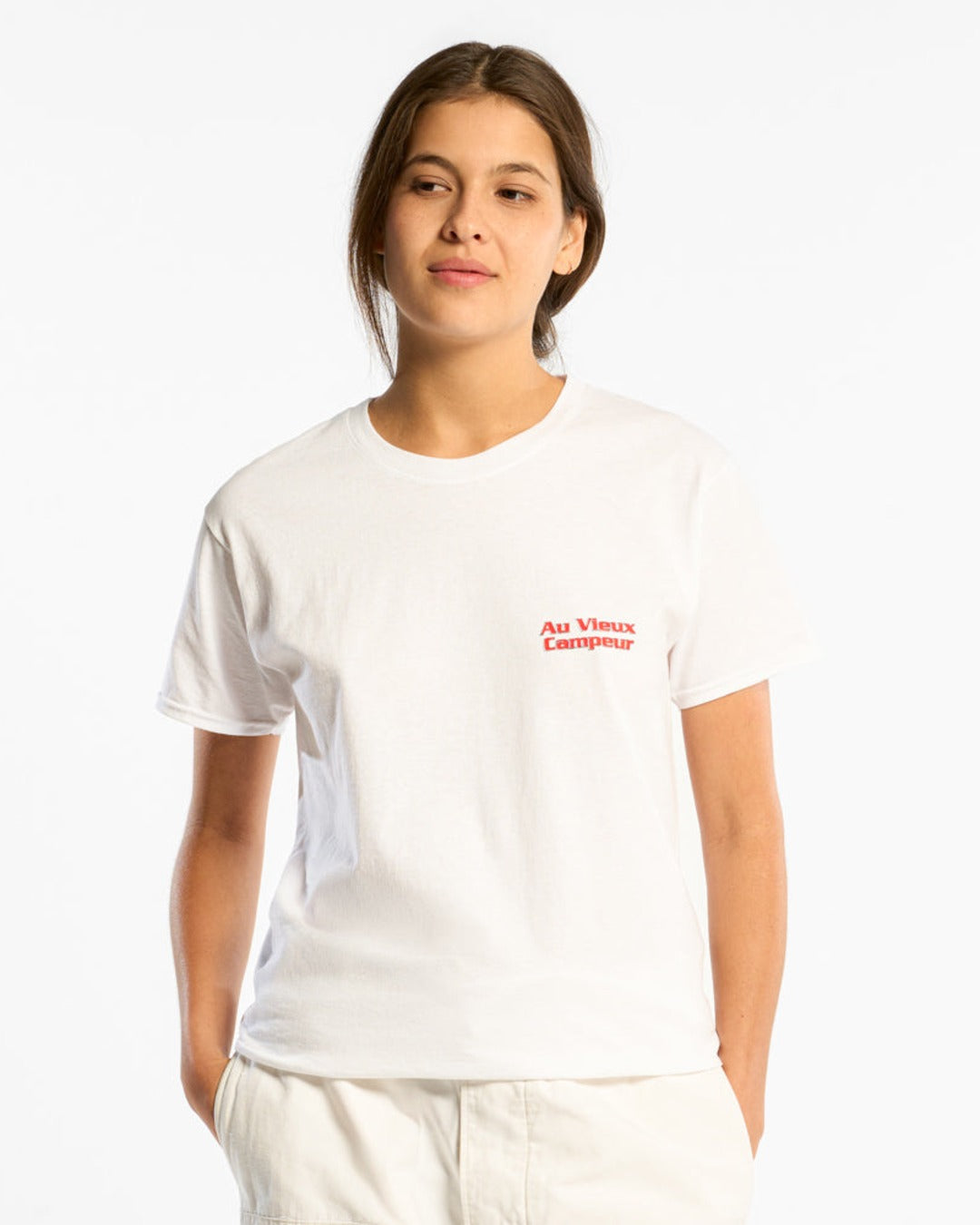 Au Vieux Campeur - Congés Payés - Plans Short Sleeve T-shirt - White