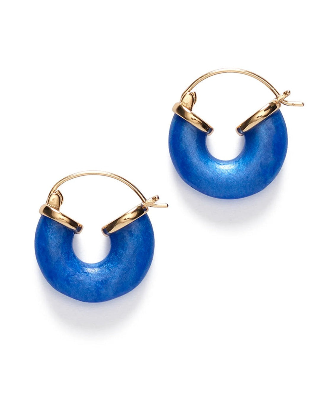 Anni Lu - Boucles D'Oreilles Petit Swell Hoop - Deep Blue