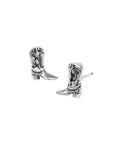 Two Jeys - Boot Stud Earrings - Silver
