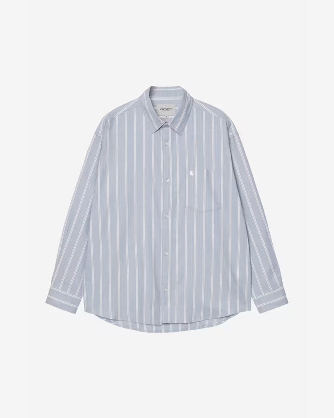 Carhartt WIP - Chemise Ls Beale - Gentle Bleu Blanc