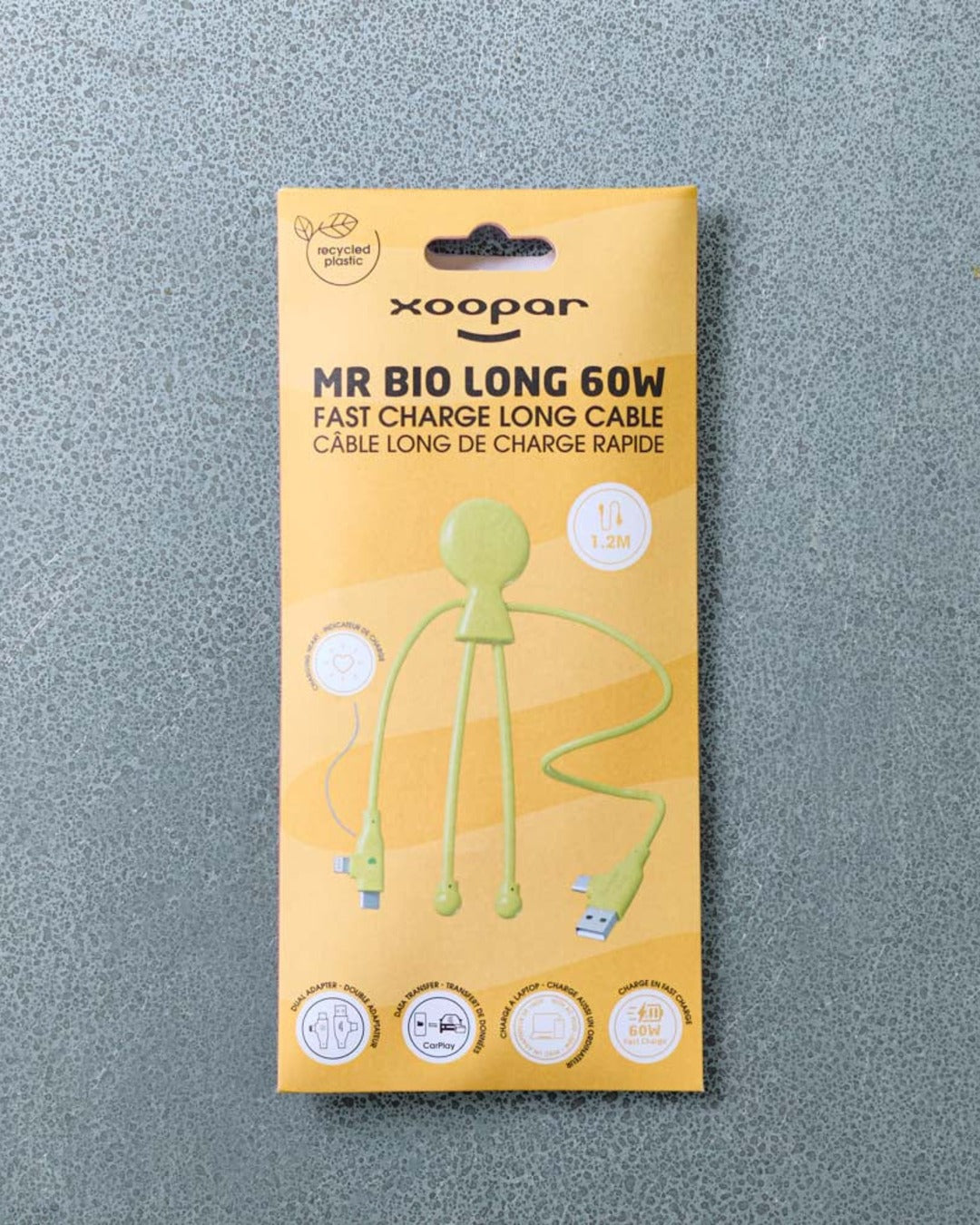 Xoopar - Cable Mr Bio Long Fast - Jaune