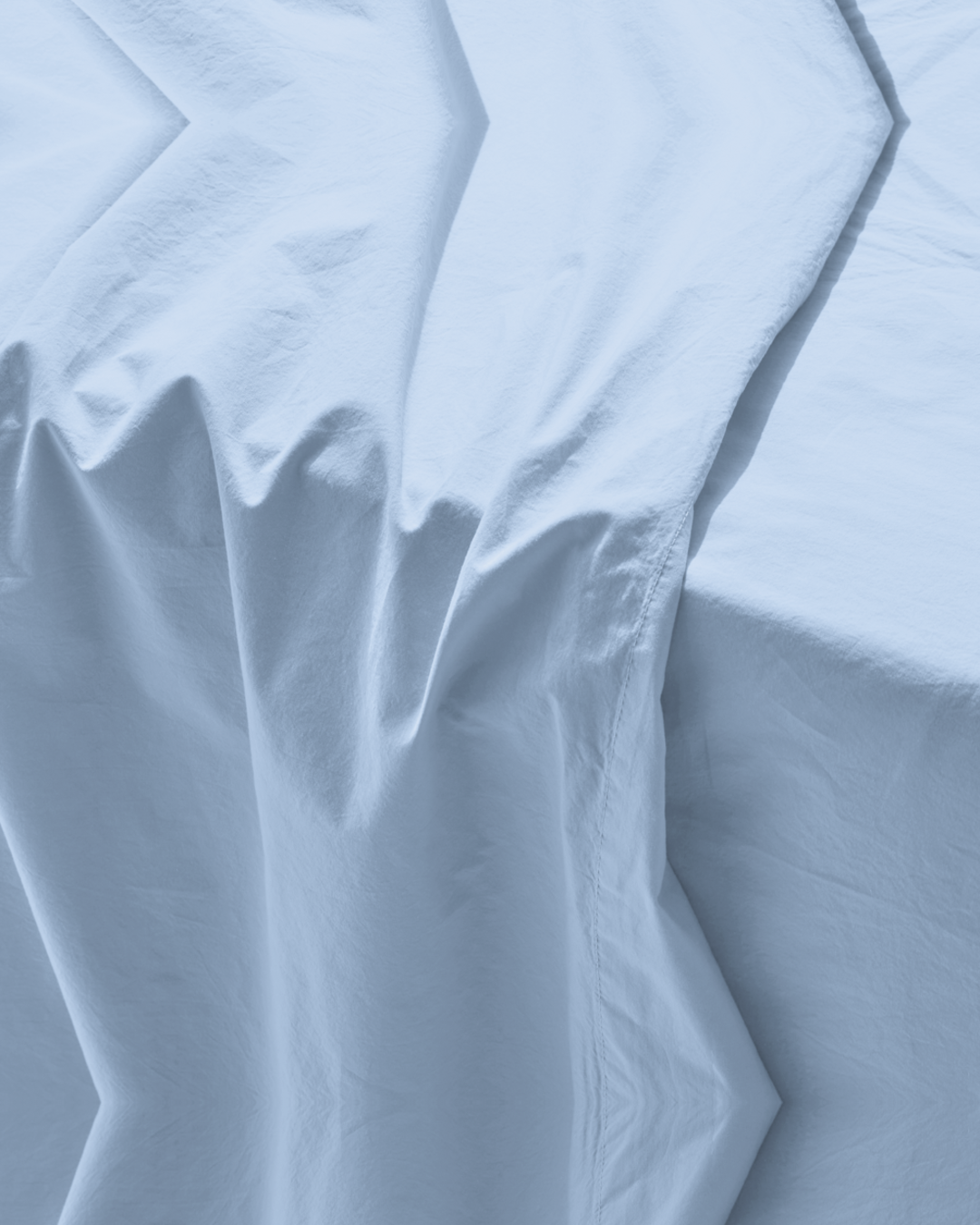 Merci - Drap Plat En Percale De Coton - Bleuet