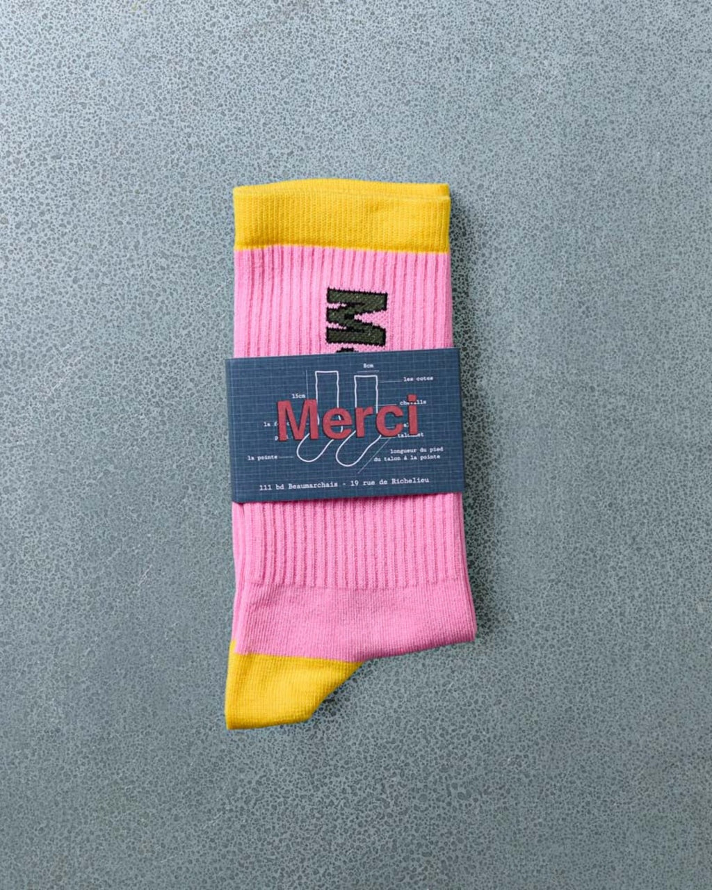 Merci - Chaussettes Scrappy - Rose Jaune