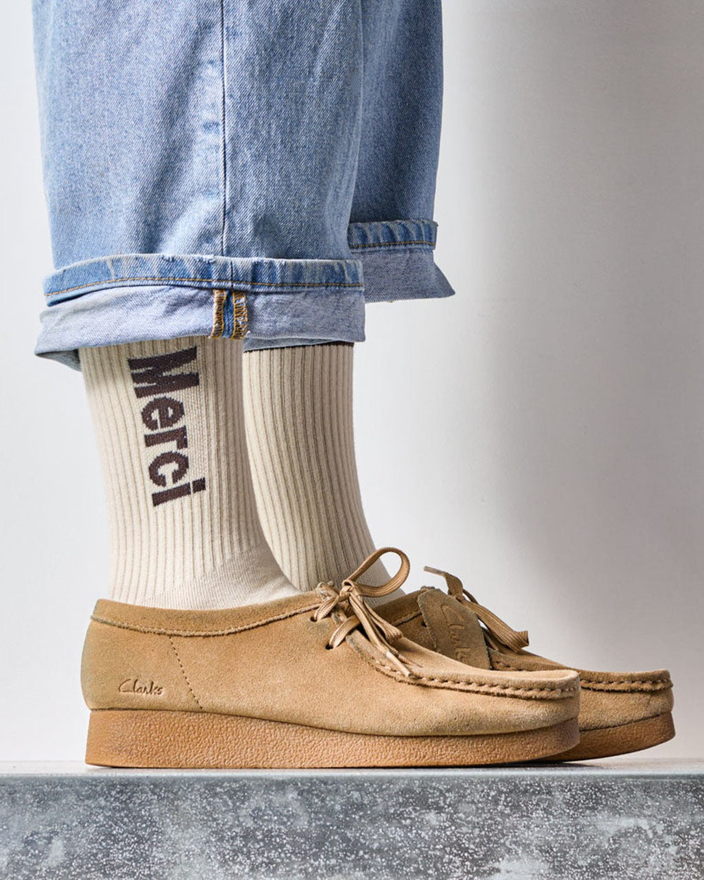 Merci - Scrappy Socks - Ecru Brown