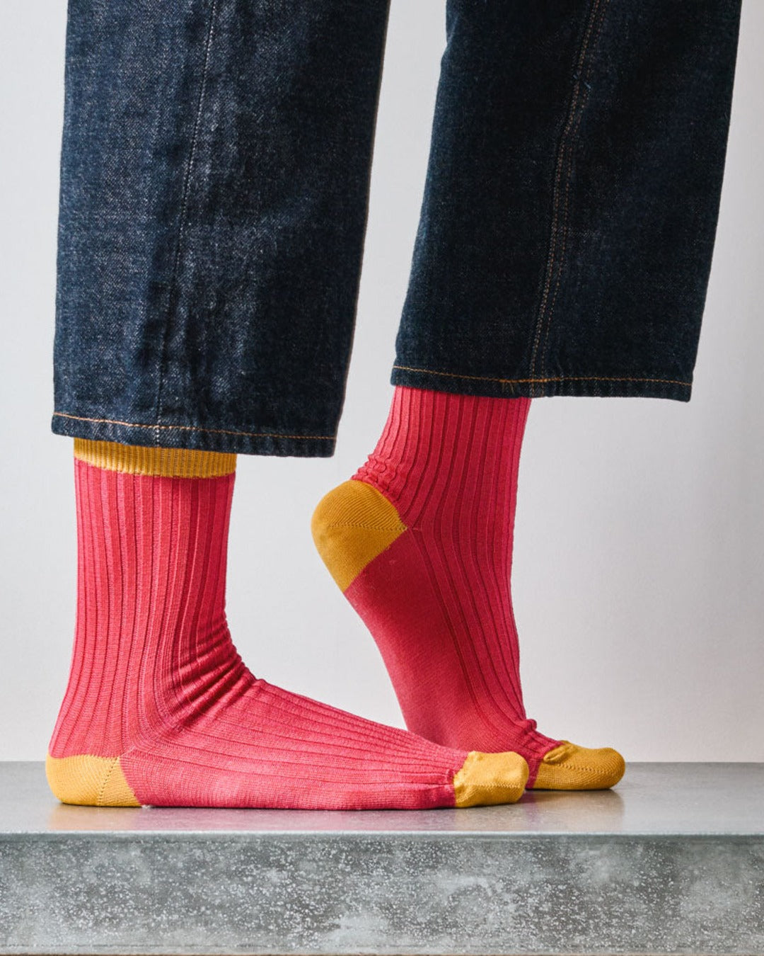 Merci - Chaussettes Theodora - Rose Jaune