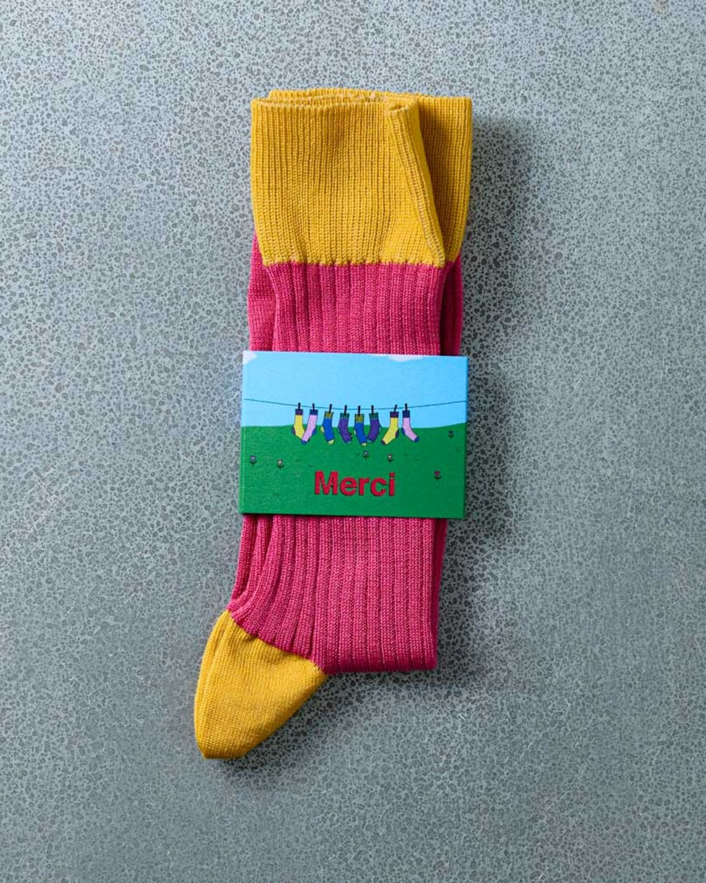 Merci - Theodora Socks - Pink Yellow