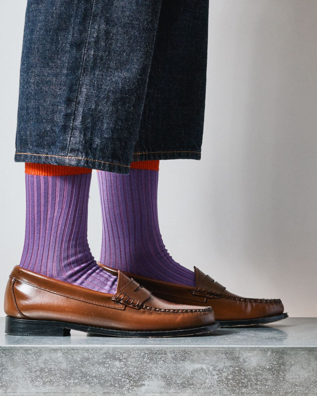 Merci - Chaussettes Theodora - Violet Rouge