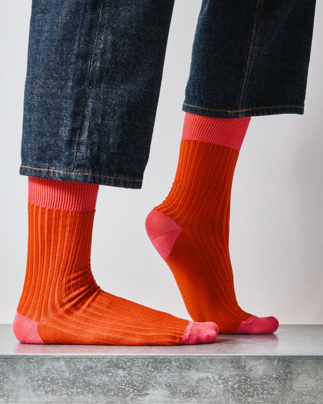 Merci - Chaussettes Theodora - Rouge Rose
