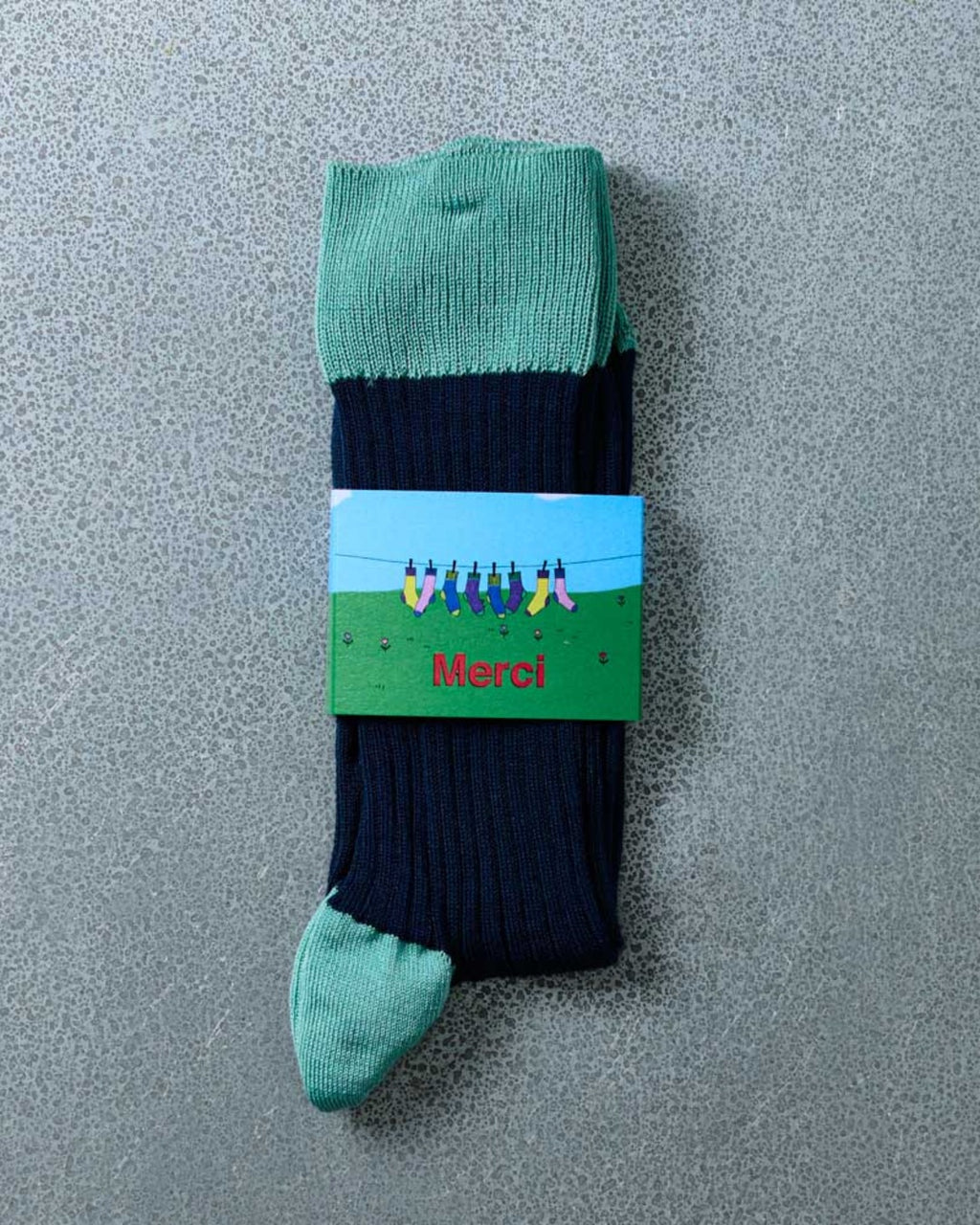 Merci - Theodora Socks - Navy Blue