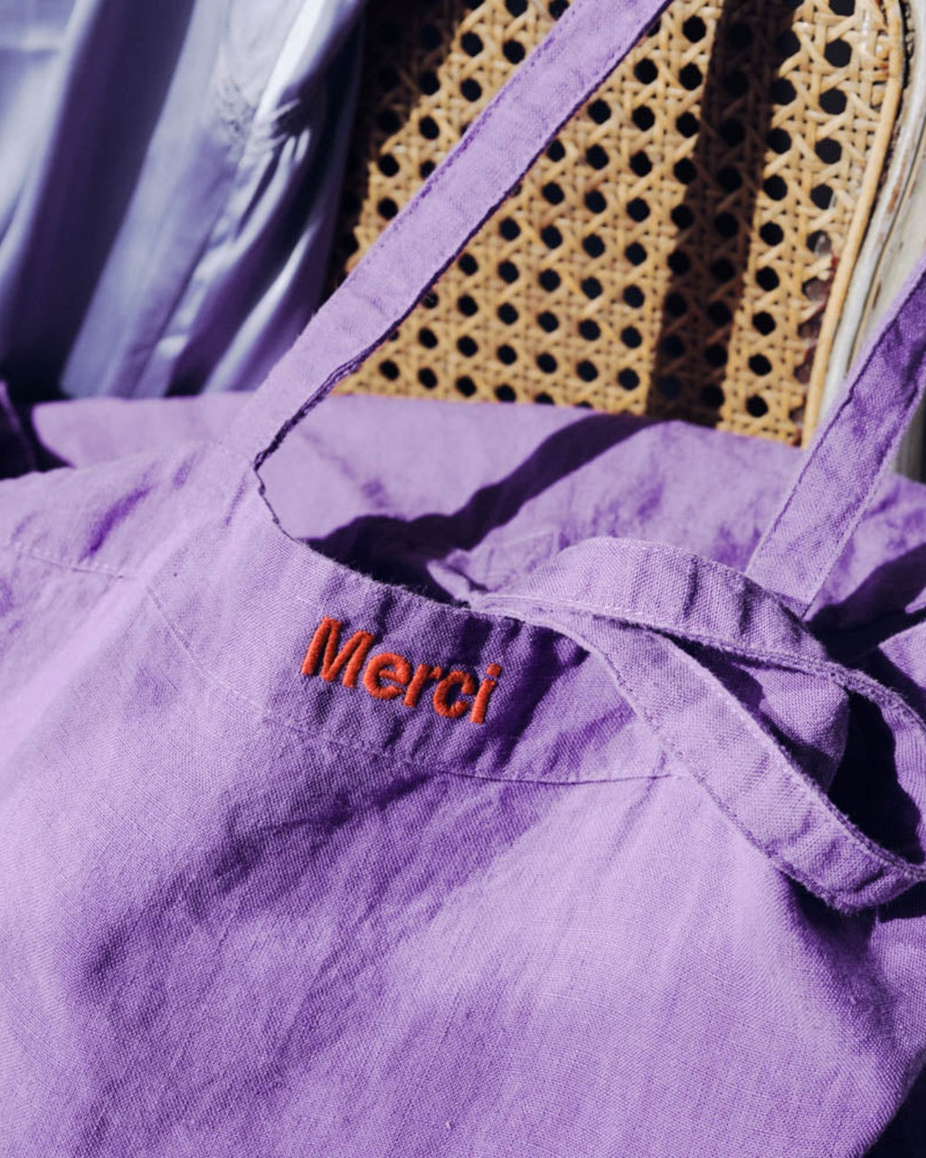 Merci - Cabas En Lin Lavé - Violet Orage