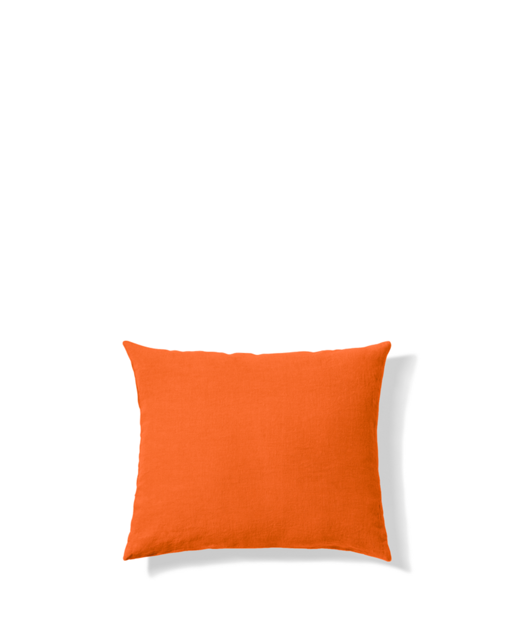 Merci - Taie D'Oreiller En Lin Lavé - Orange Zeste