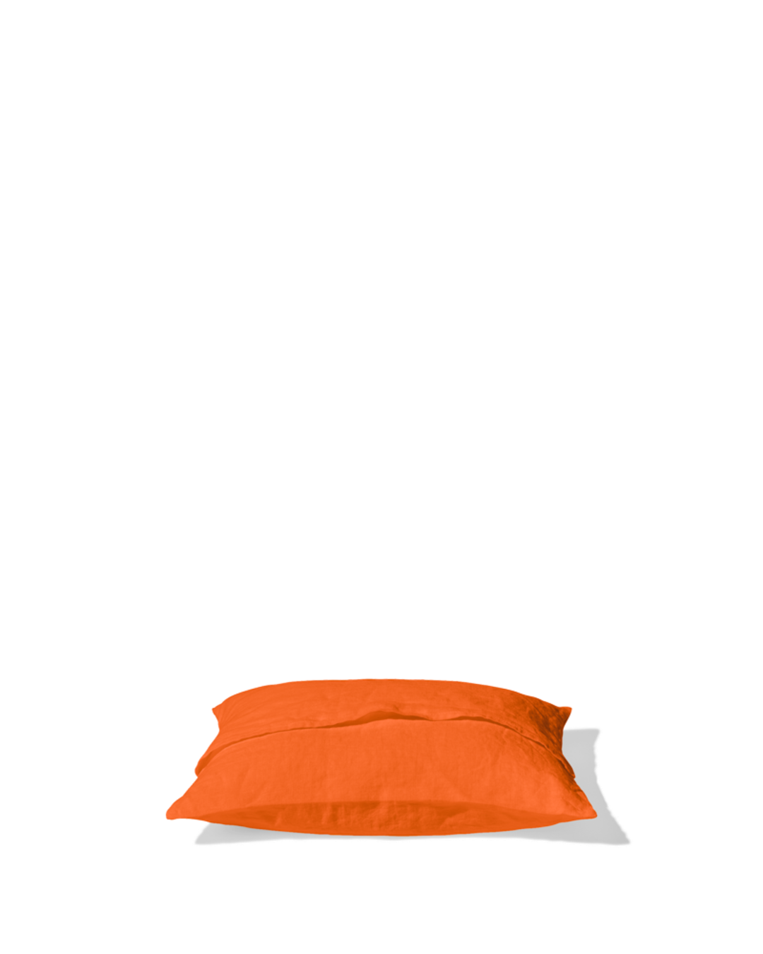Merci - Taie D'Oreiller En Lin Lavé - Orange Zeste