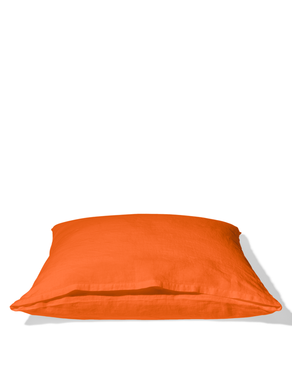 Merci - Taie D'Oreiller En Lin Lavé - Orange Zeste