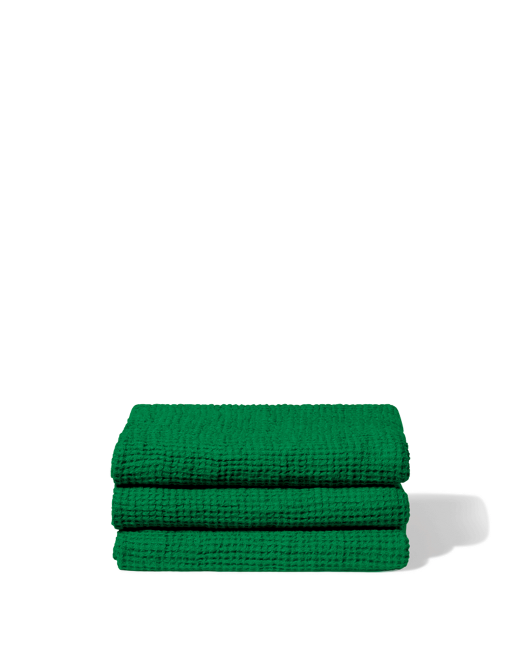 Merci - Linen bath towel - Waffle - Vegetable Green