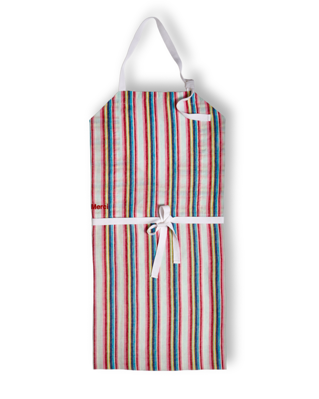 Merci - Washed linen apron - Parasol Stripes
