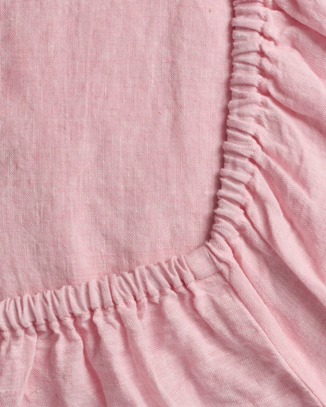 Merci - Drap Housse En Lin Lavé - Rose Granité