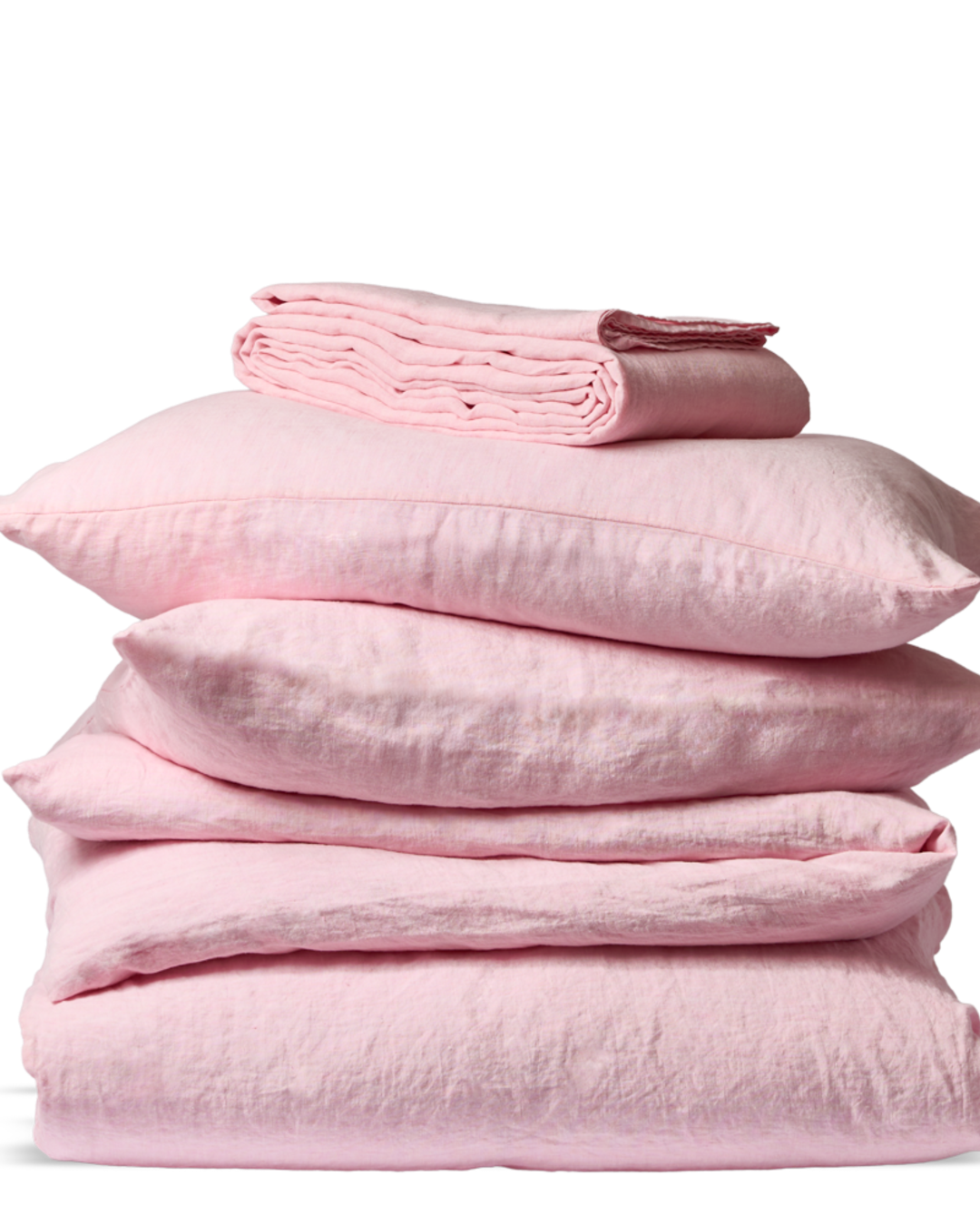 Merci - Washed linen duvet cover - Granita Pink