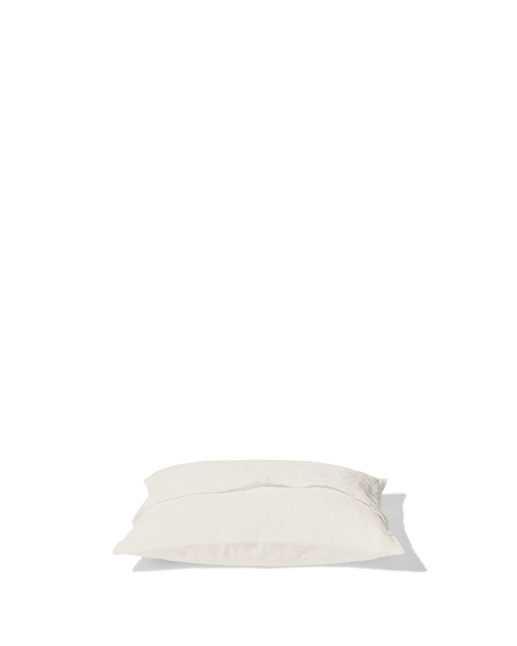 Merci - Taie D'Oreiller En Lin Lavé - Blanc Coquillage