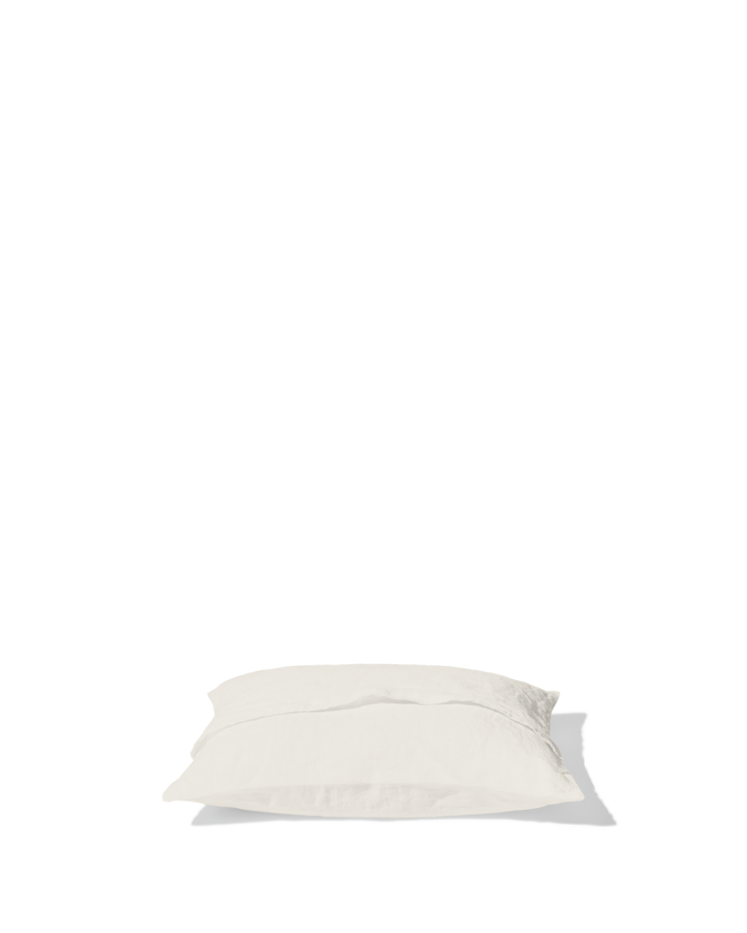 Merci - Taie D'Oreiller En Lin Lavé - Blanc Coquillage