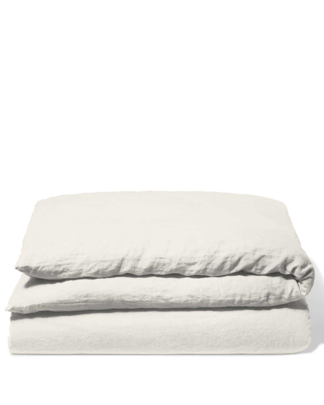 Merci - Washed linen duvet cover - Seashell White