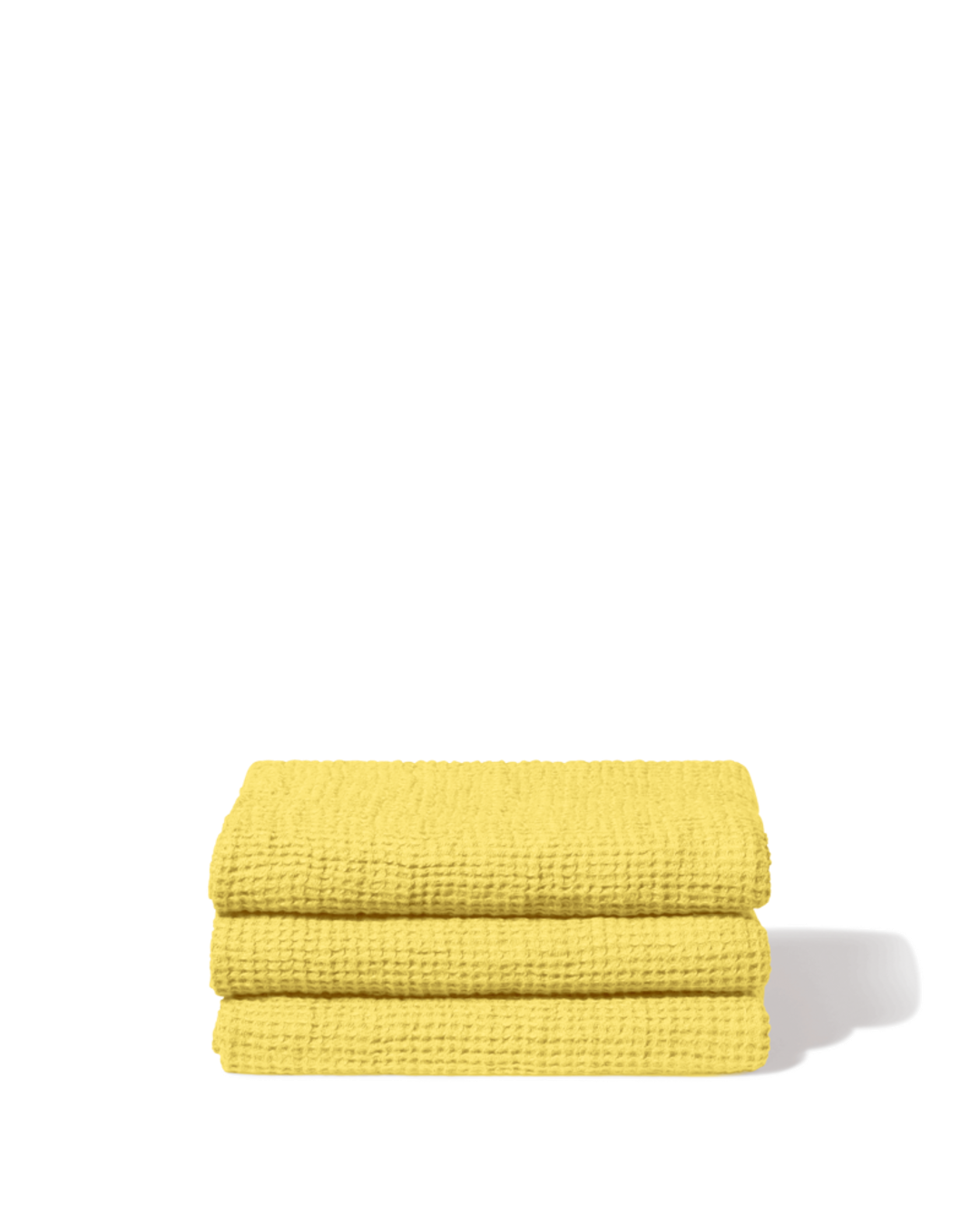Merci - Linen bath towel - Waffle - Lemonade Yellow