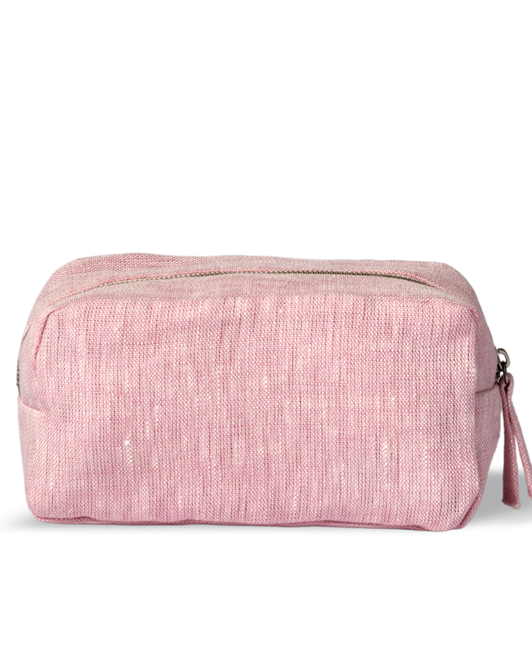 Merci - Washed linen pencil case - Granita Pink