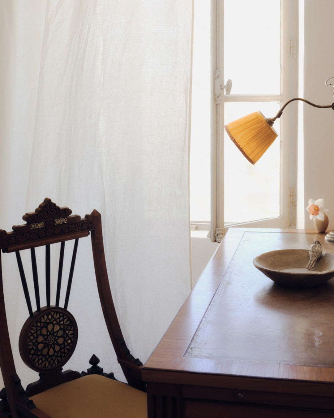Merci - Washed linen curtain - Seashell White