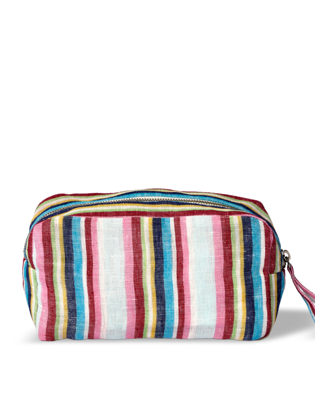 Merci - Trousse En Lin Lavé - Rayures Parasol