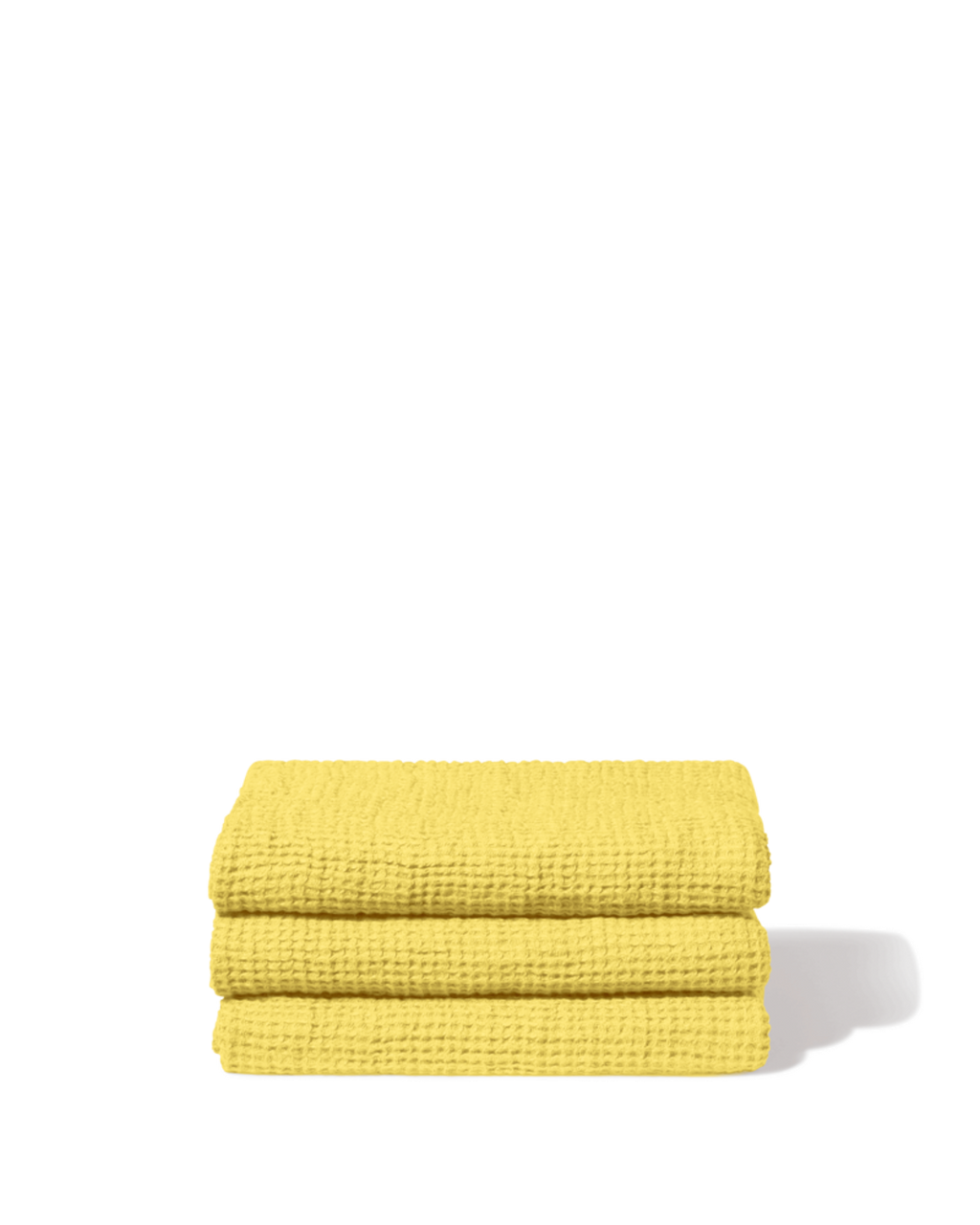 Merci - Linen guest towel - Honeycomb - Lemonade Yellow