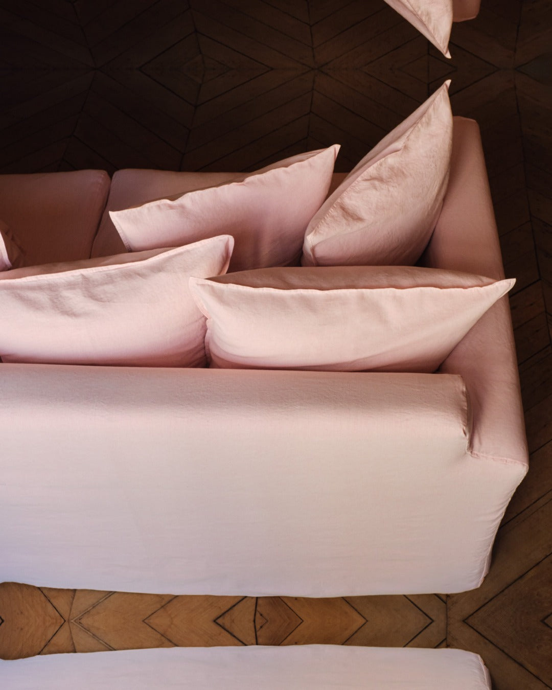 Merci - Canapé Convertible 3 Places - Rose Granité