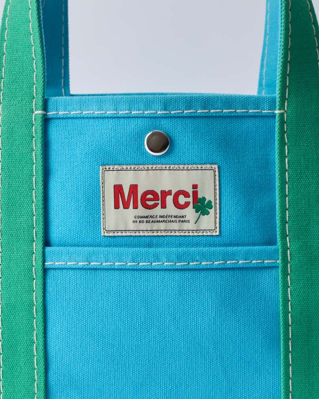 Merci - Cabas Candide - Bleu & Menthe