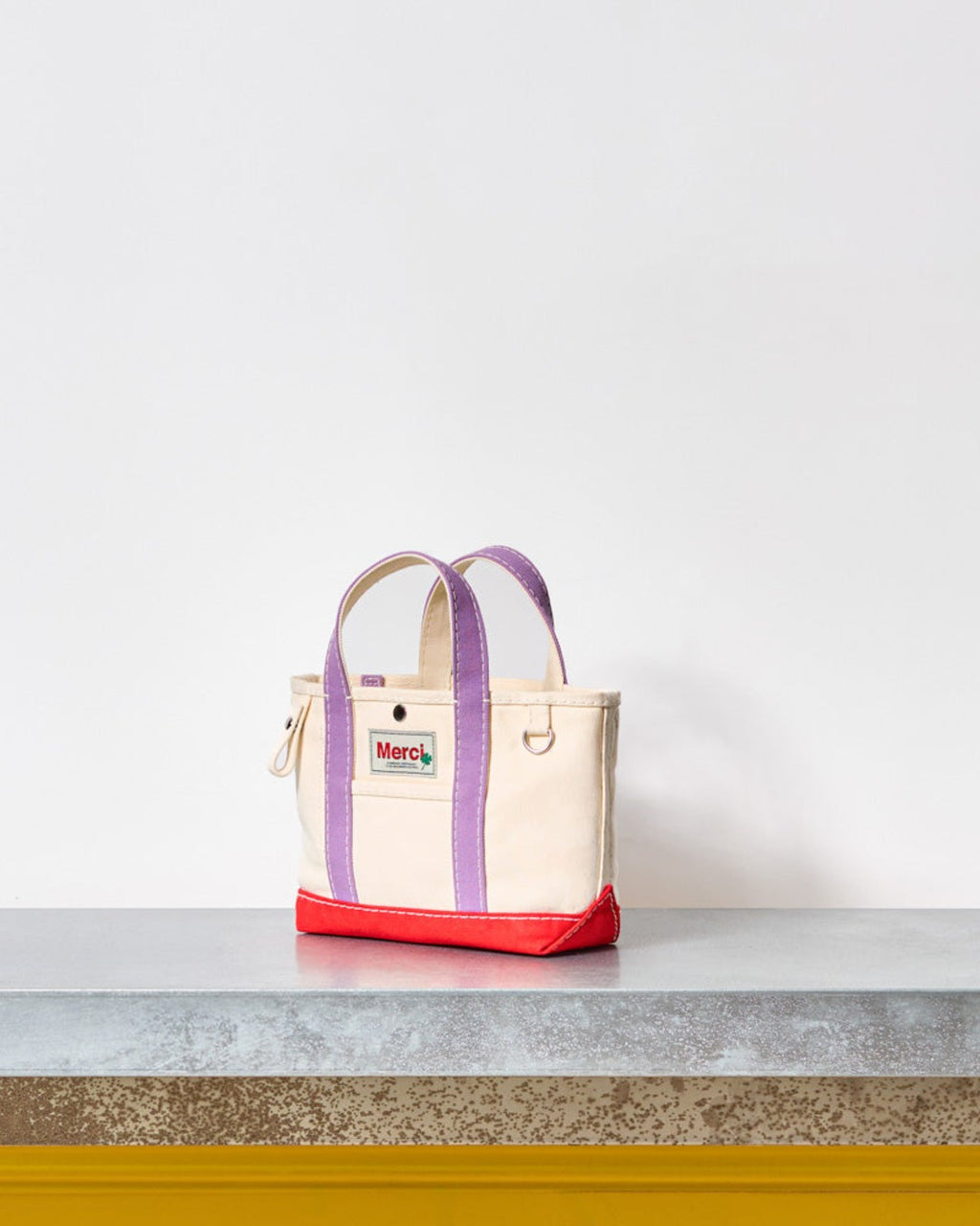 Merci - Cabas Candide - Ecru & Lila & Rouge