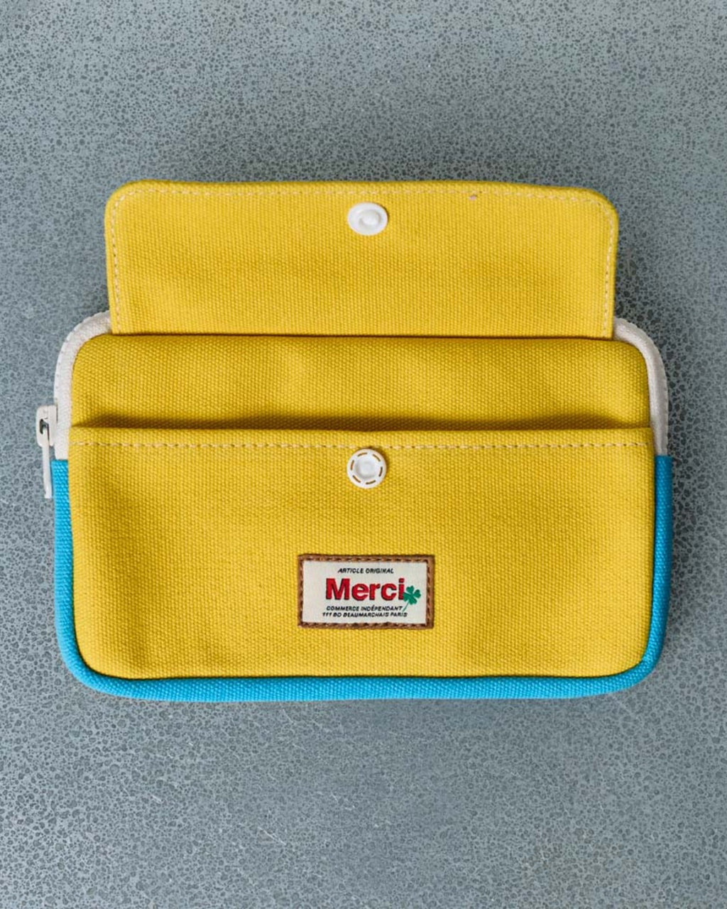 Merci - Candide Coin Purse - Yellow & Blue