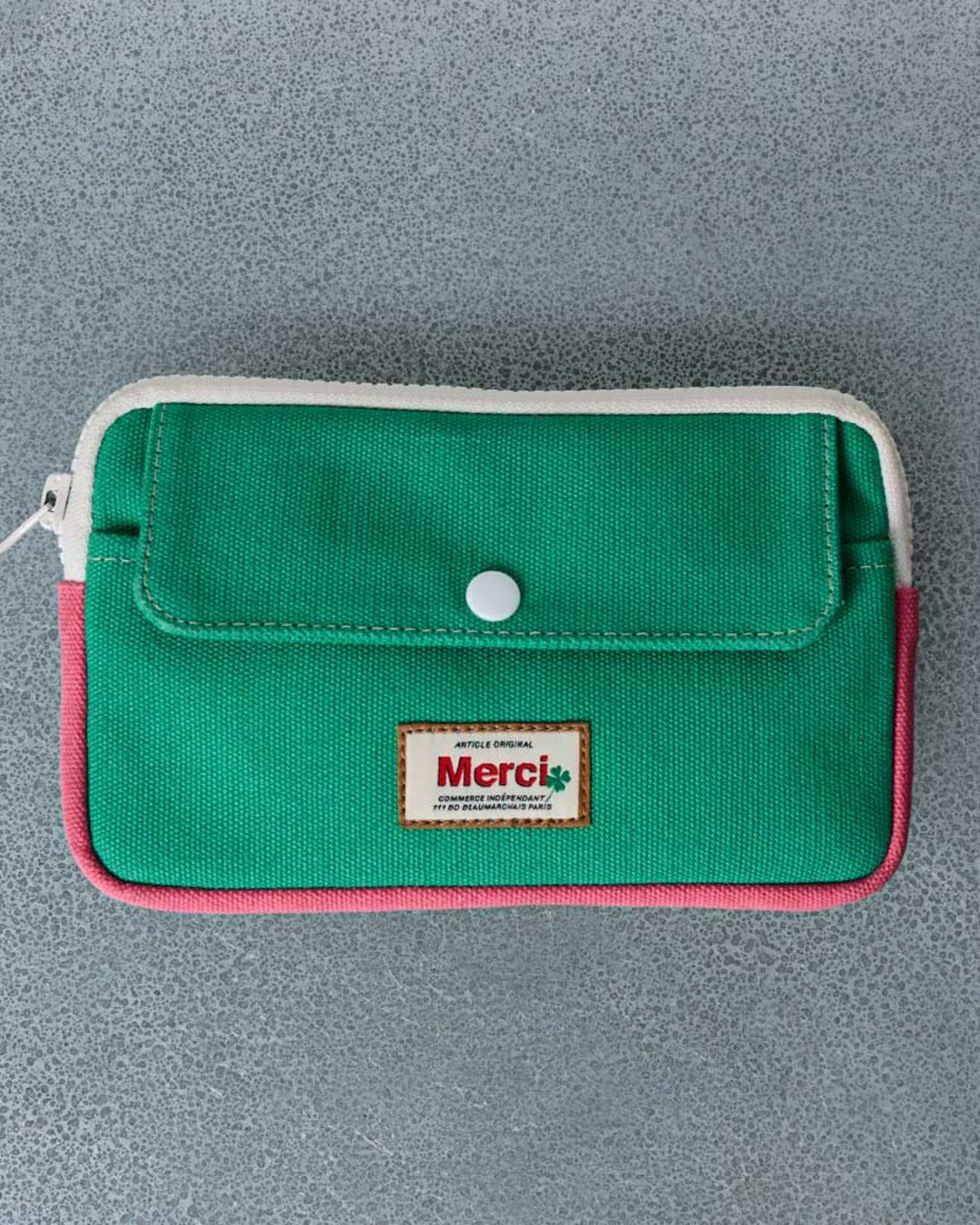 Merci - Candide Coin Purse - Mint & Pink