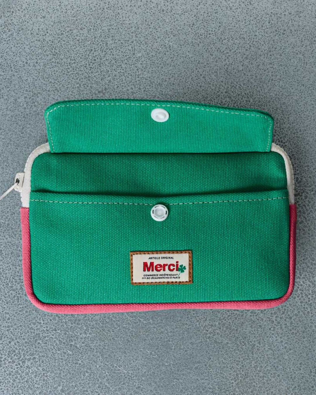 Merci - Candide Coin Purse - Mint & Pink