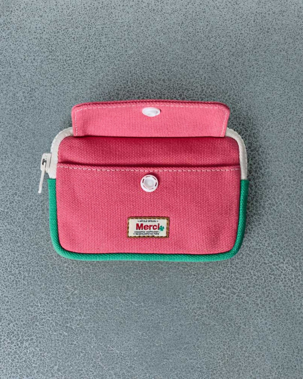 Merci - Candide Coin Purse - Pink & Mint