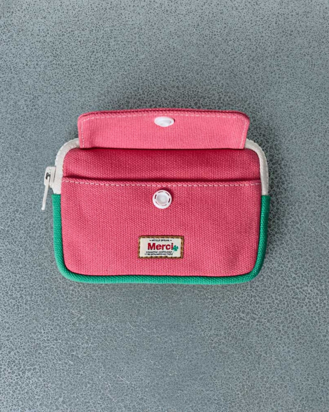 Merci - Candide Coin Purse - Pink & Mint