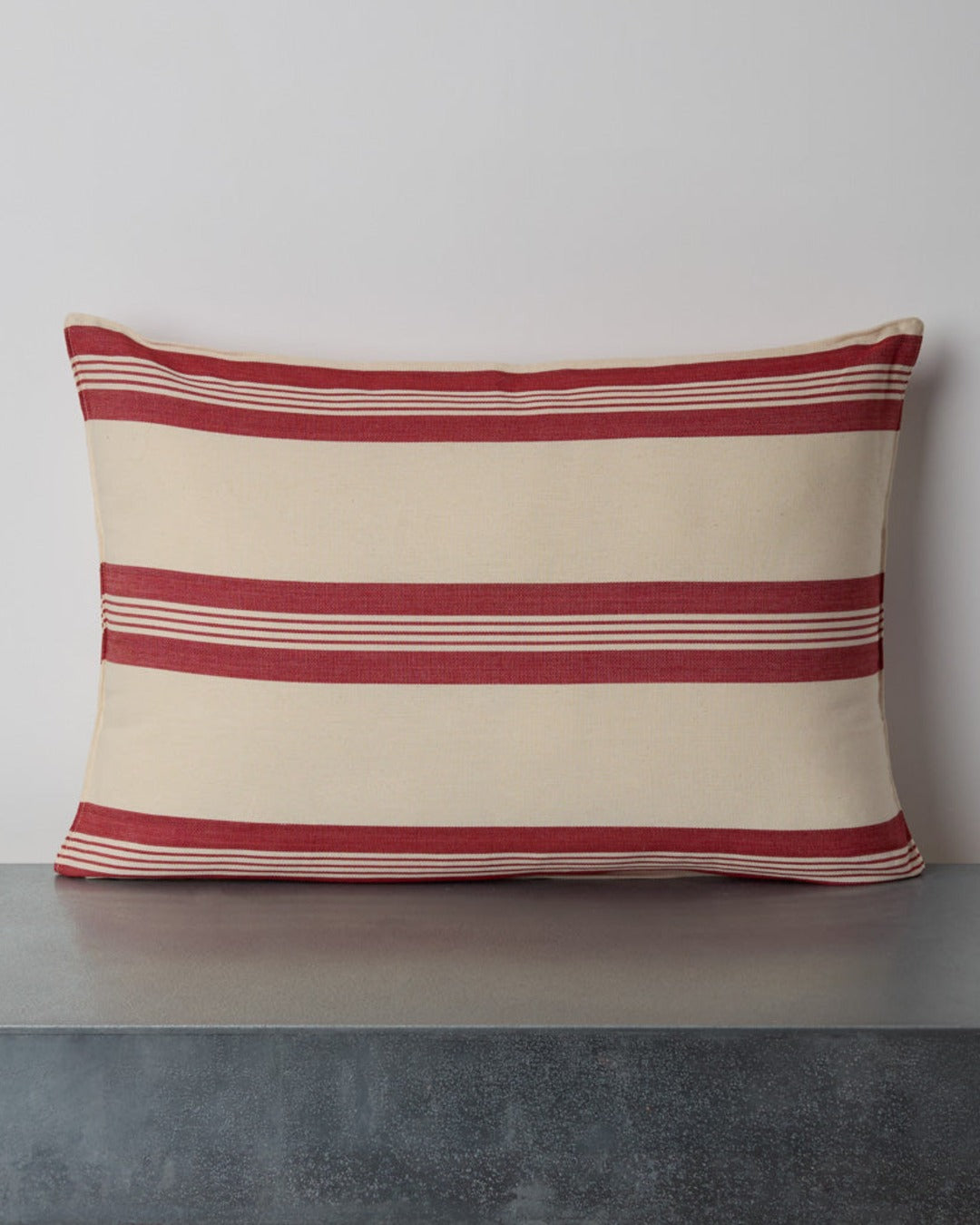Tensira - Coussin En Coton - Rayures Rouges