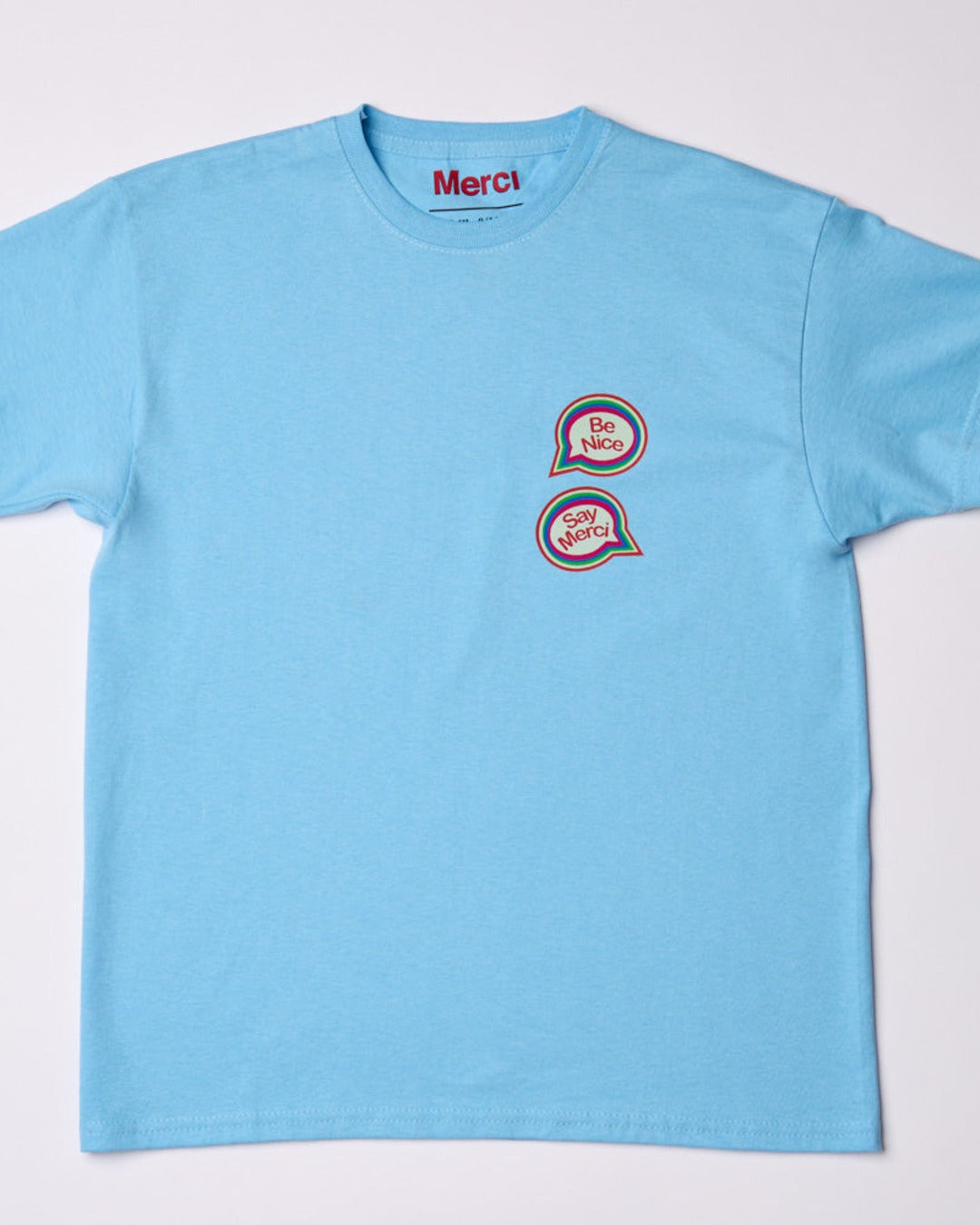 Merci - T-Shirt Enfant Be Nice - Bleu