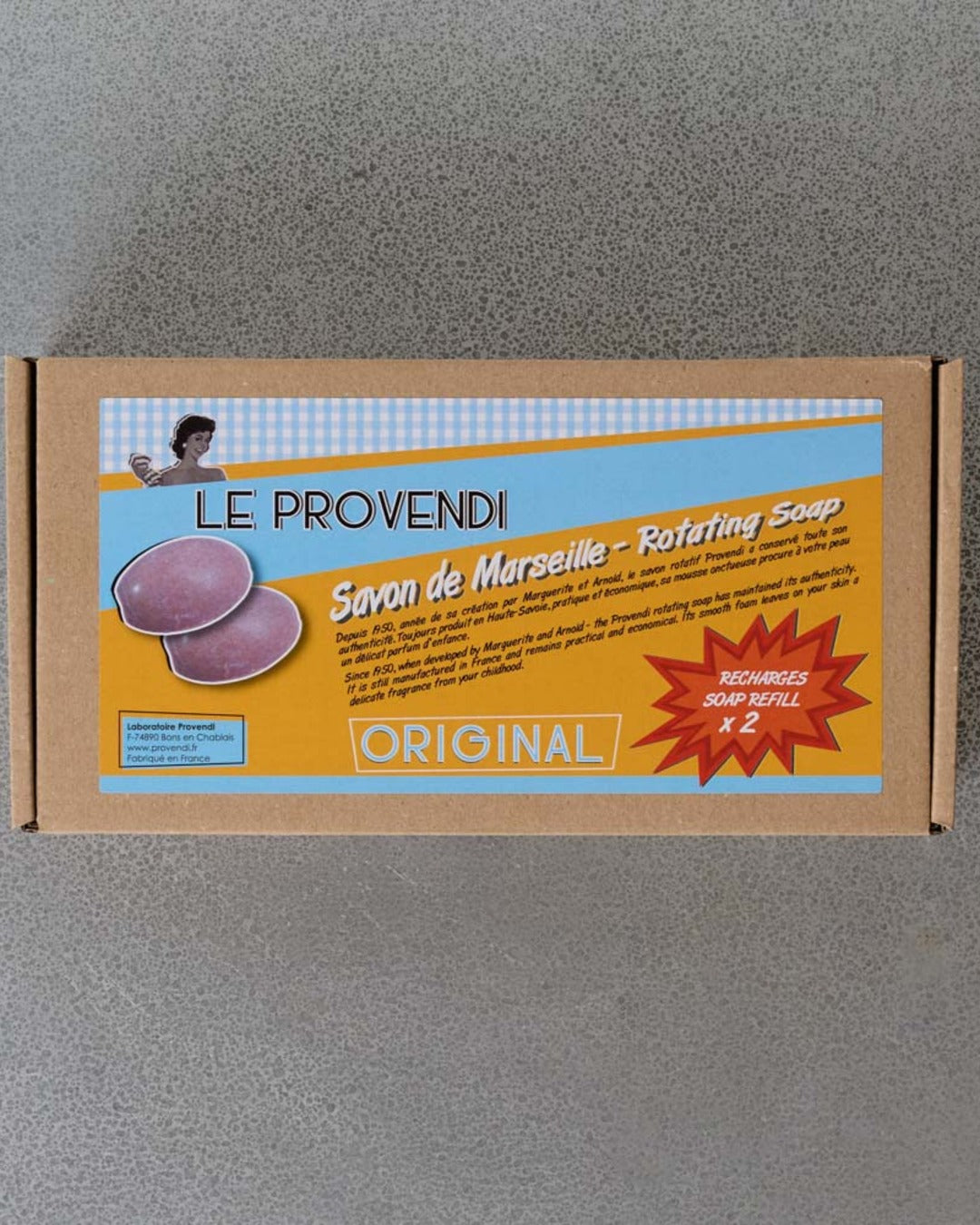 Provendi - Lot De 2 Savons Rotatifs Cèdre