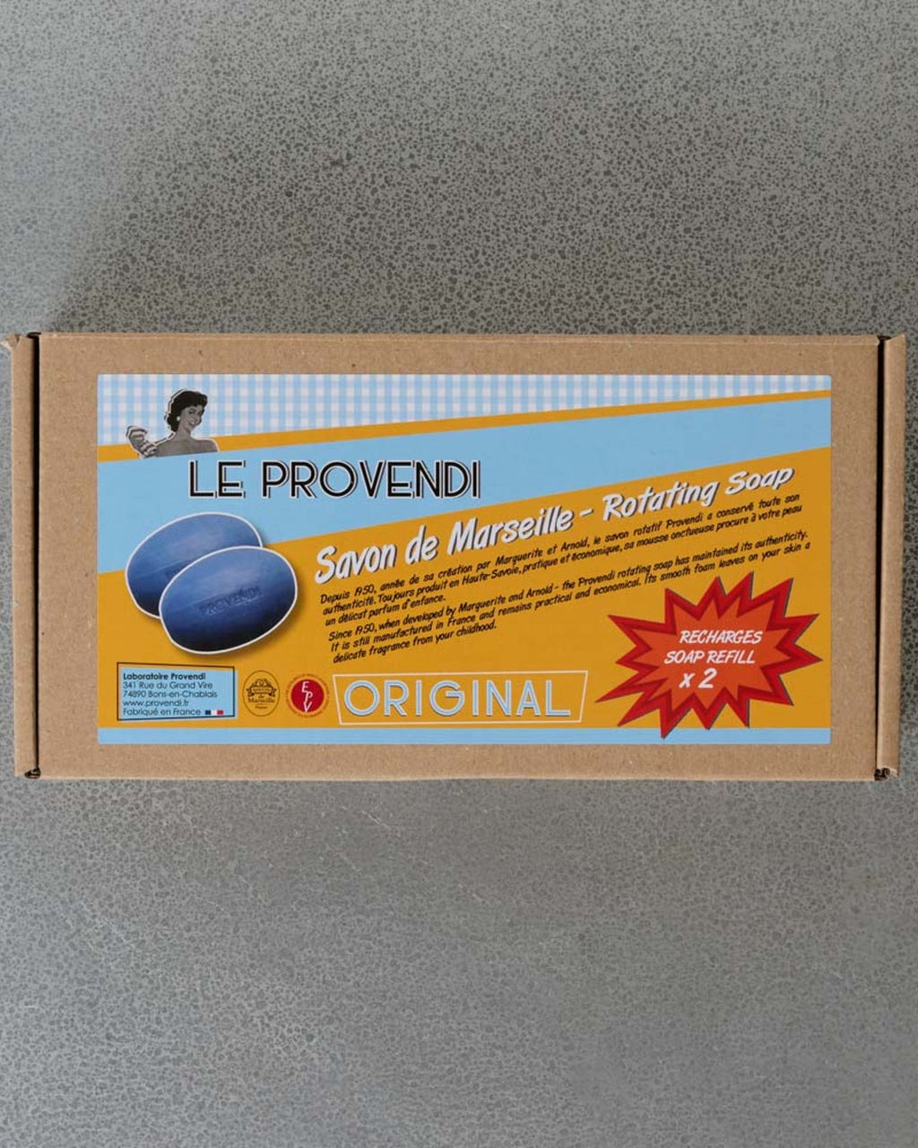 Provendi - Lot De 2 Savons Rotatifs - Lavande