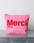 Merci - Cotton pouch - Pink & Red