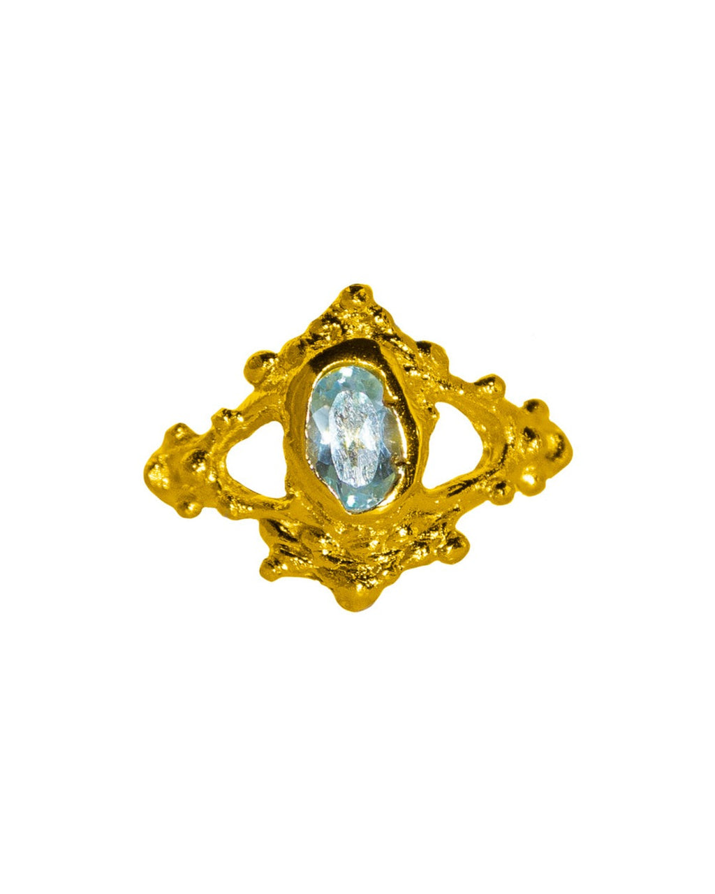 Sofia Rocha - Bague Sol De Mar - Or & Bleu Clair
