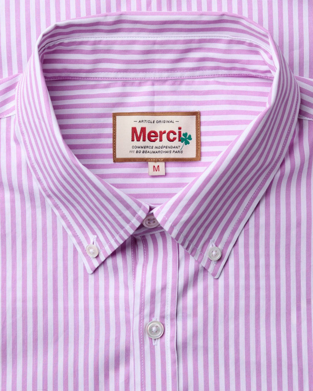 Merci - Chemise Sacha Rayé - Mauve