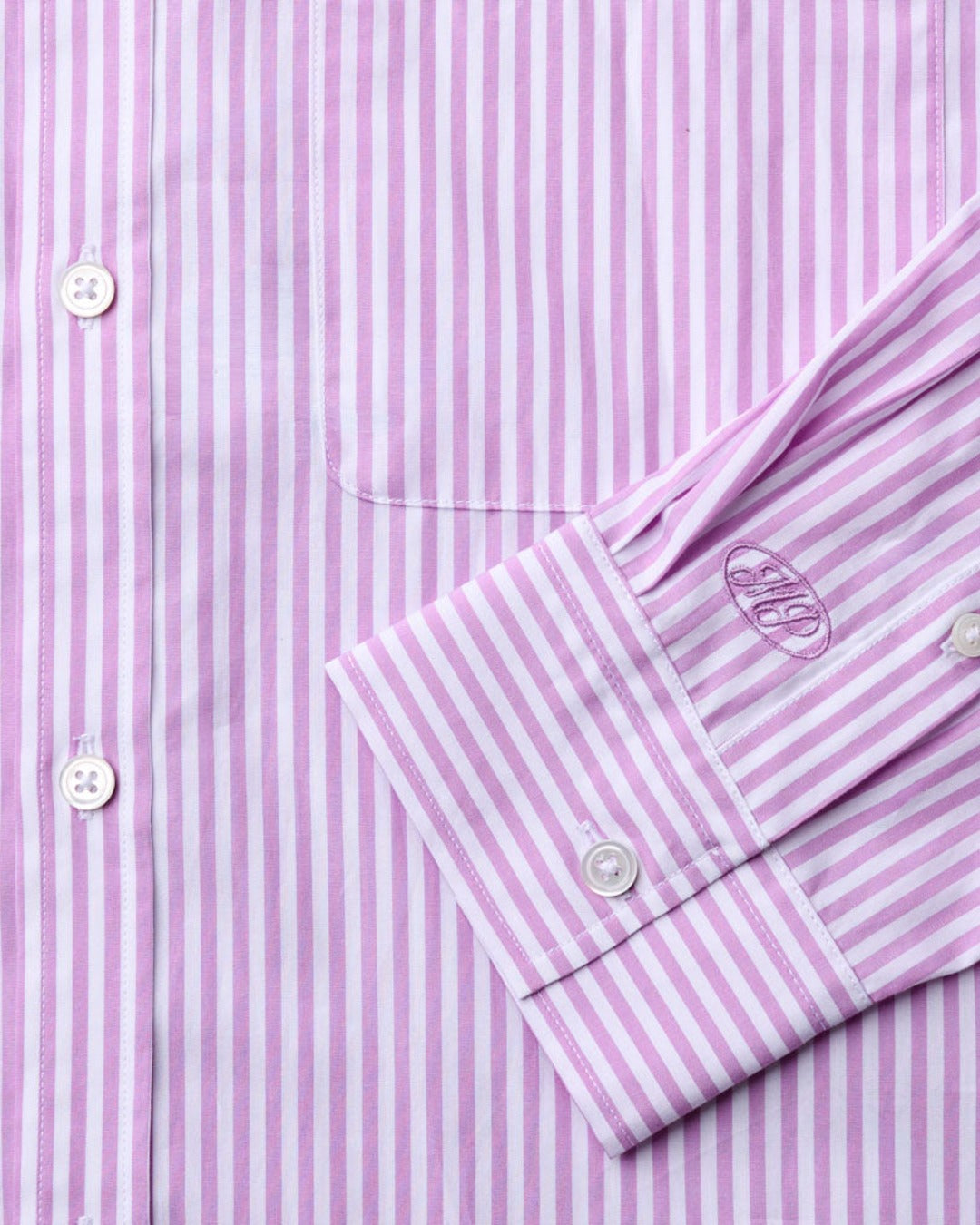 Merci - Chemise Sacha Rayé - Mauve
