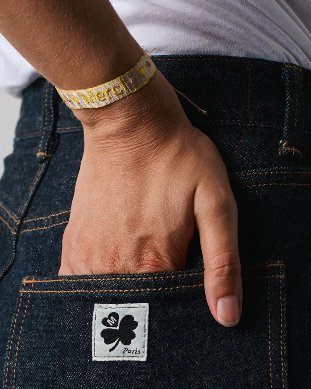 Merci x Guanabana - Bracelet Cœur - Jaune