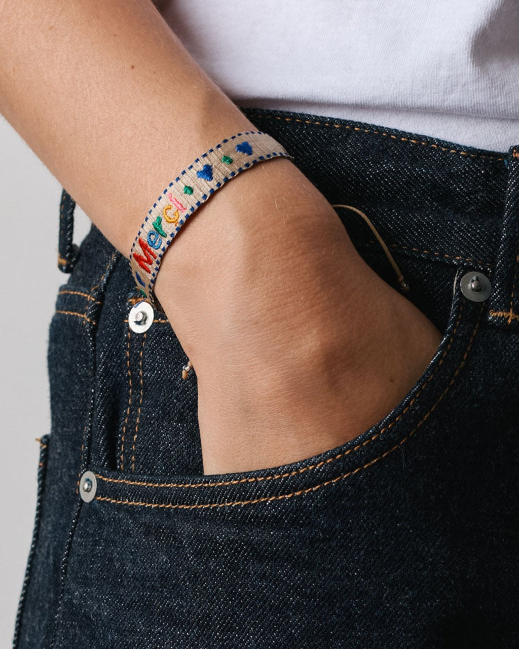 Merci x Guanabana - Bracelet Cœur - Bleu